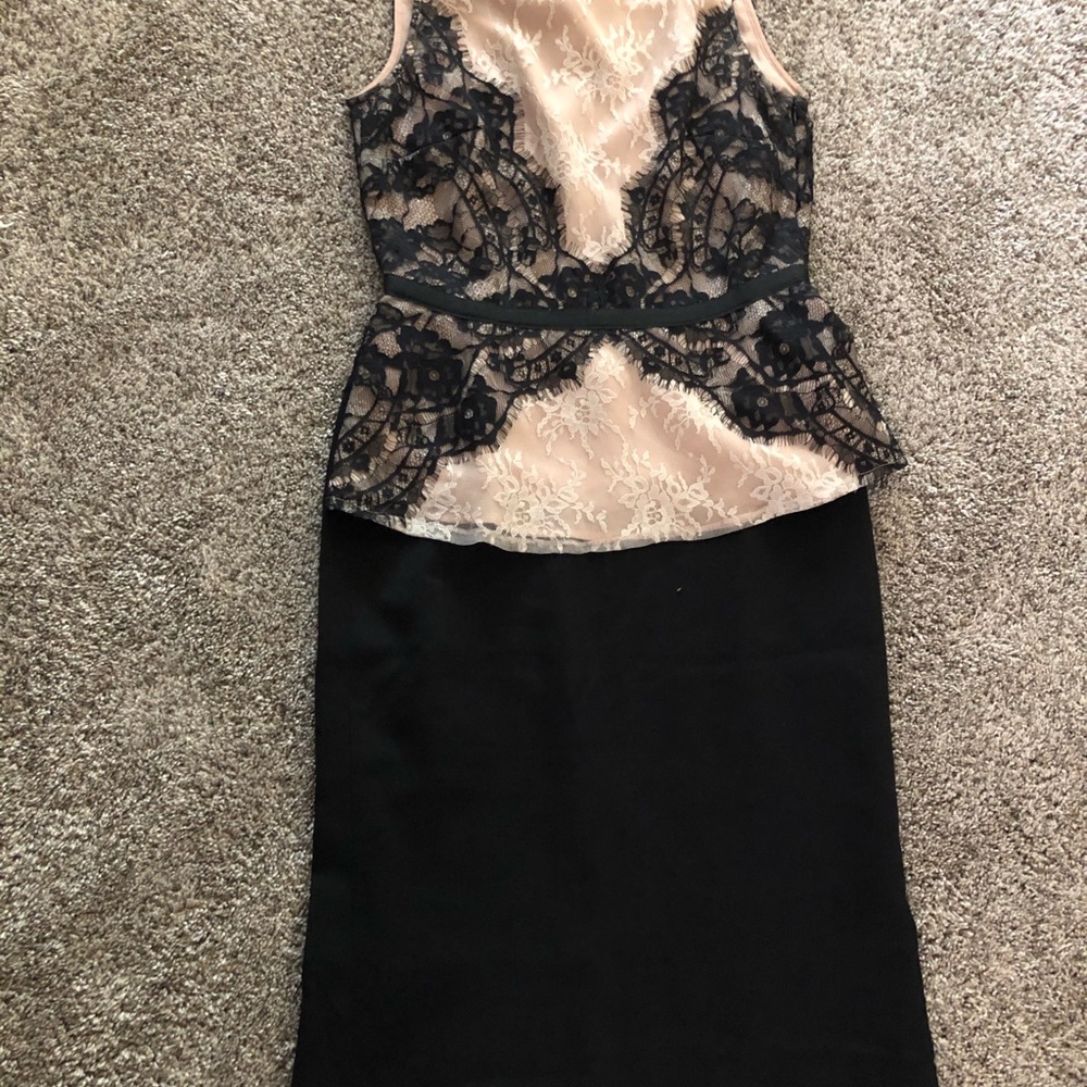 Black and tan lace top from Loft size 2